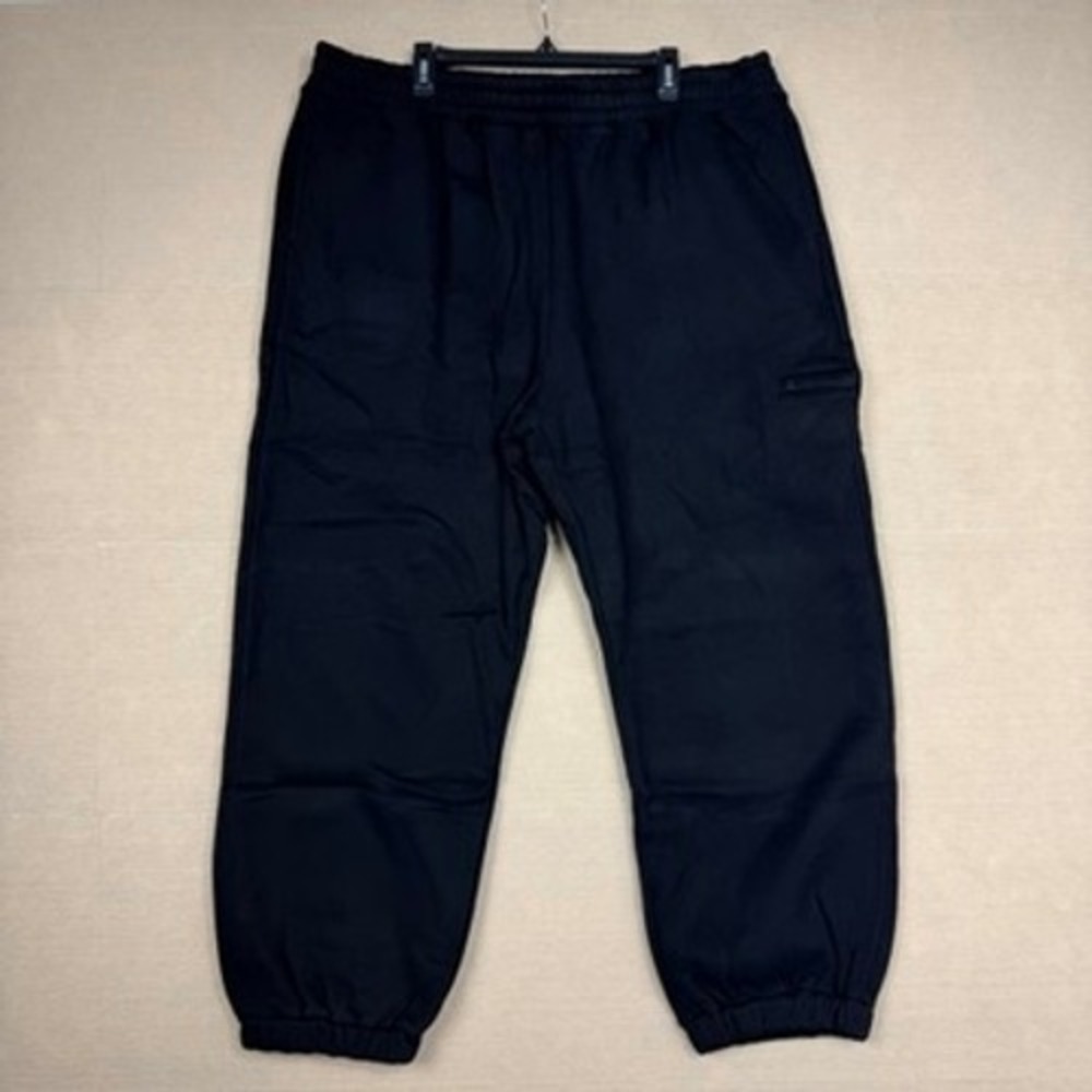 Comfrt Unisex Black Obsidian Fleece Joggers Relaxed Fit Sweatpants 3XL NWT